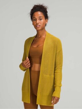 Lululemon Cashlu Knit Sweater Size 6 in Auric Gold